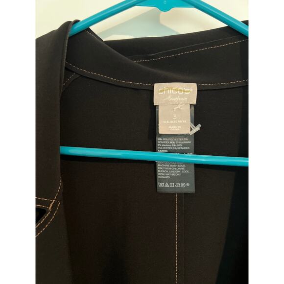 Chico’s Open Front Black Cardigan – Size 3 (US XL/16) - Picture 2 of 5